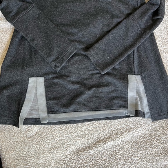 LOGO Lounge mesh trim nicely detailed knit tunic lovely! XXS charcoal - Picture 5 of 6